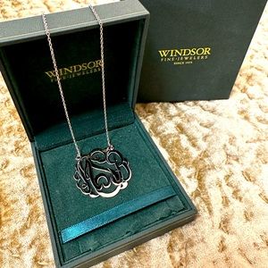 Windsor’s Monogrammed Sterling Silver Necklace